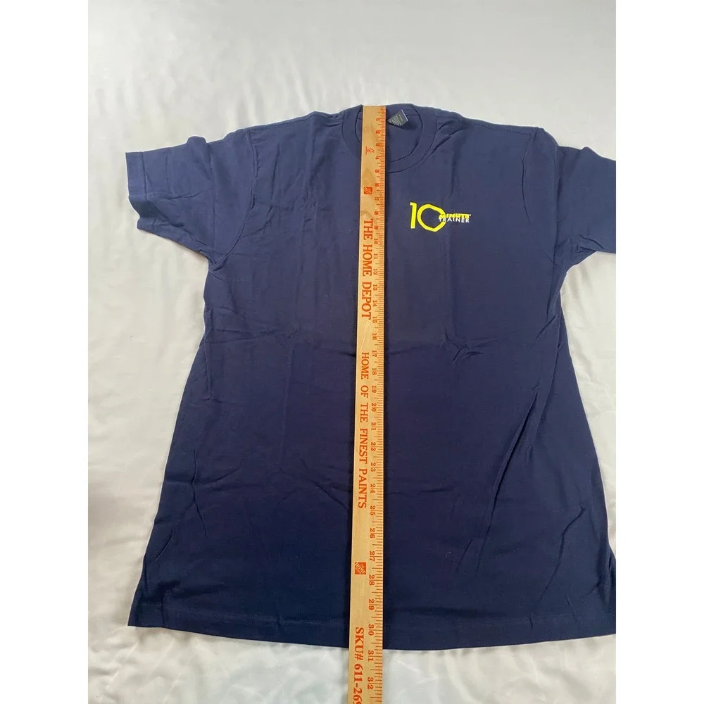 Tultex 10 Minute Trainer T-Shirt Mens Large Navy No More Excuses Graphic - Picture 3 of 9